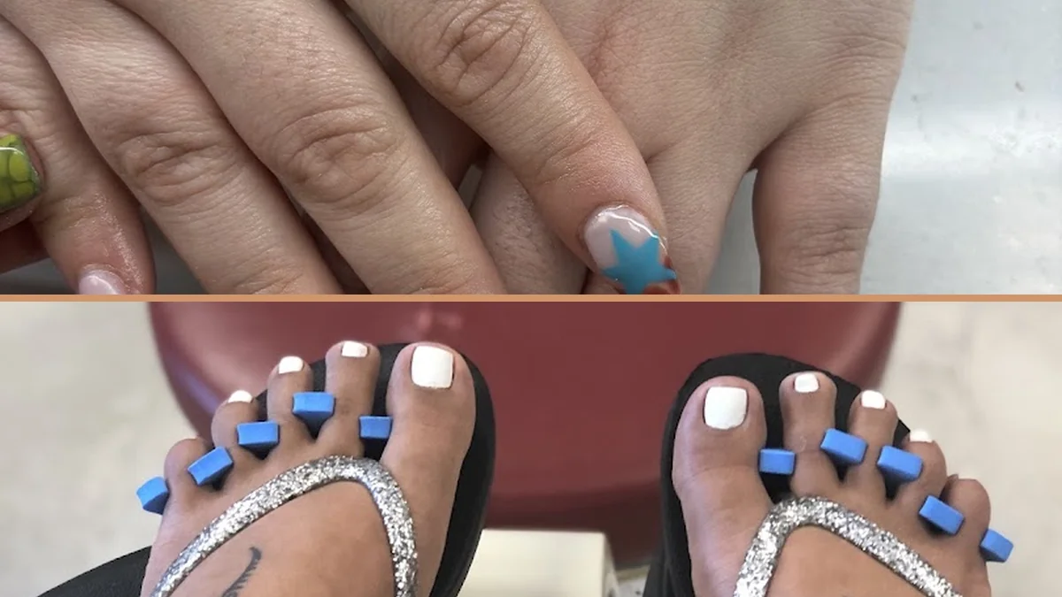 Pedicure chair set for a spa service.